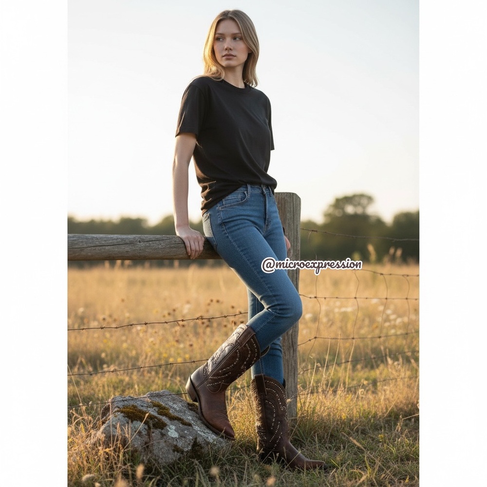 Frye Billy Stud Pull On Distressed Cowboy Boots - Picture 5 of 16